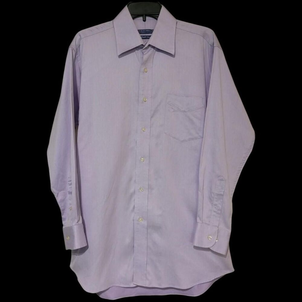 Forsyth of Canada Lavender Long Slv Button Dress Shirt Size 16 32/33